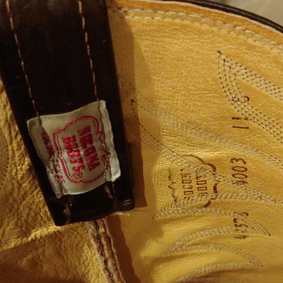 Nocona Chestnut Brown Leather Cowboy Boot - Picture 6 of 7